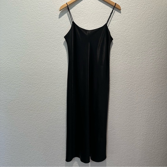Vince Black Maxi Slip Dress Classic Staple Capsule Wardrobe - Picture 2 of 14